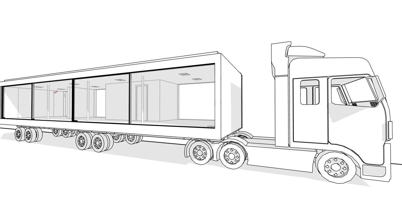 Mobile - Built on trailer frames, can be easily moved by 2 trailer trucks. Units can be joint using seismic marriage line bracing system.